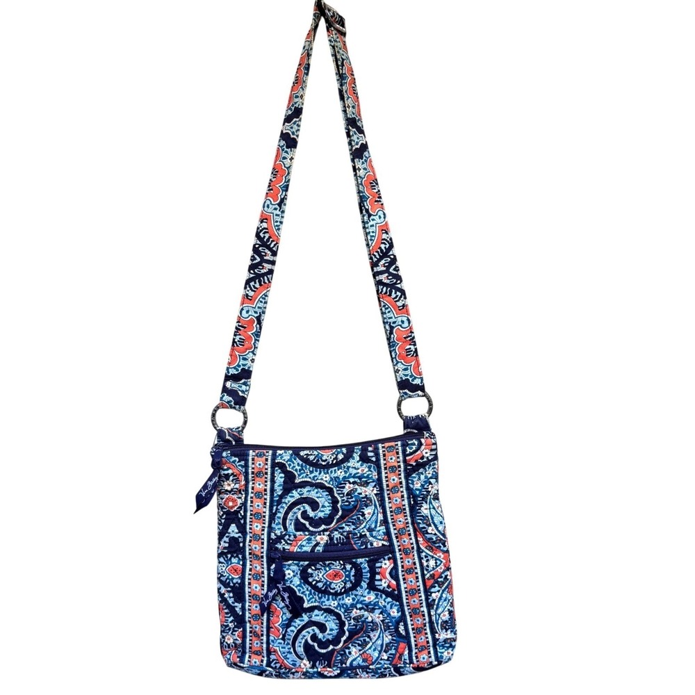Vera Bradley Marrakesh Blue Hipster Crossbody Adjustable Purse Shoulder Bag